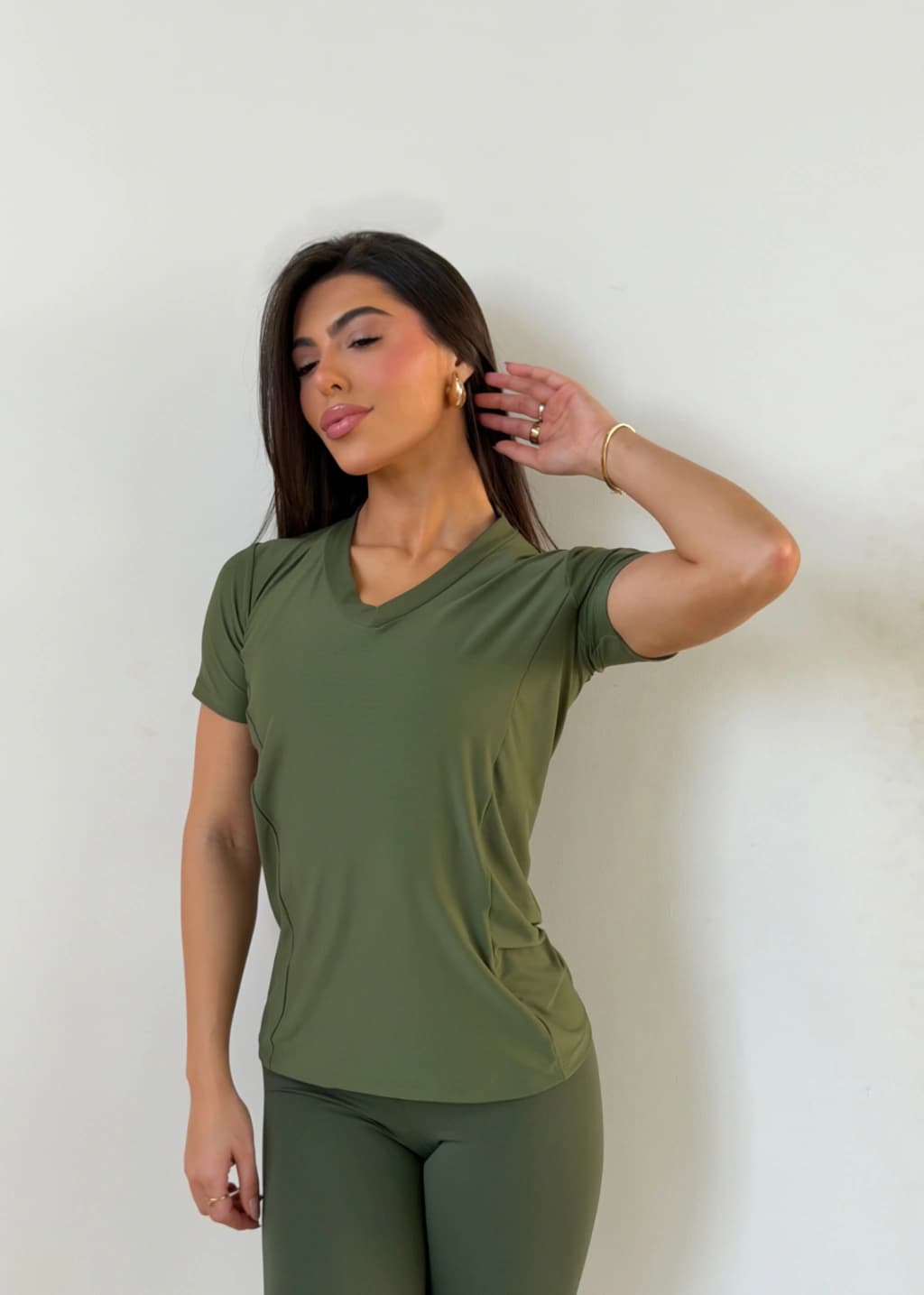 BLUSA FLORA ARMY GREEN
