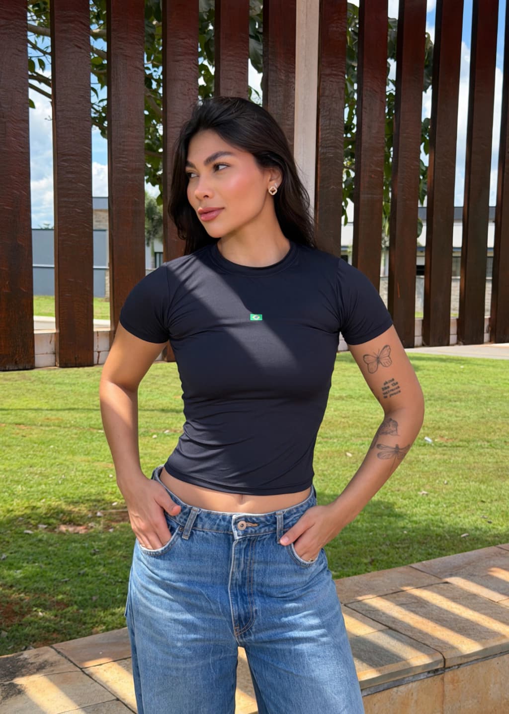 BLUSA DE MANGA MALU PRETO